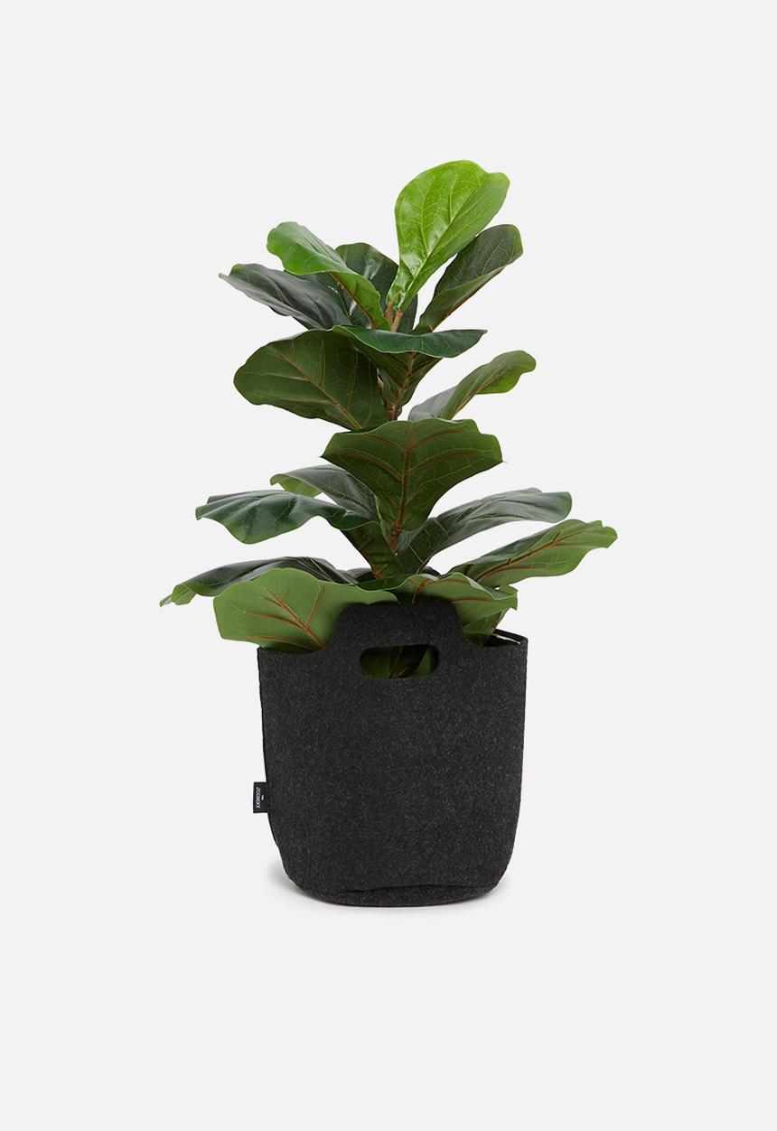 The Joinery - Planter storage basket - charcoal felt