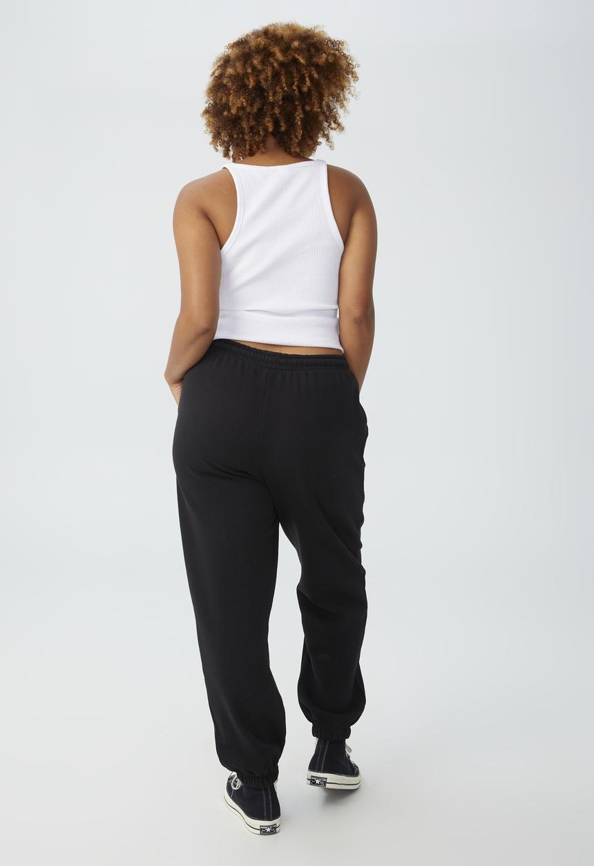 Cotton On - Plus Curve classic trackpant - black