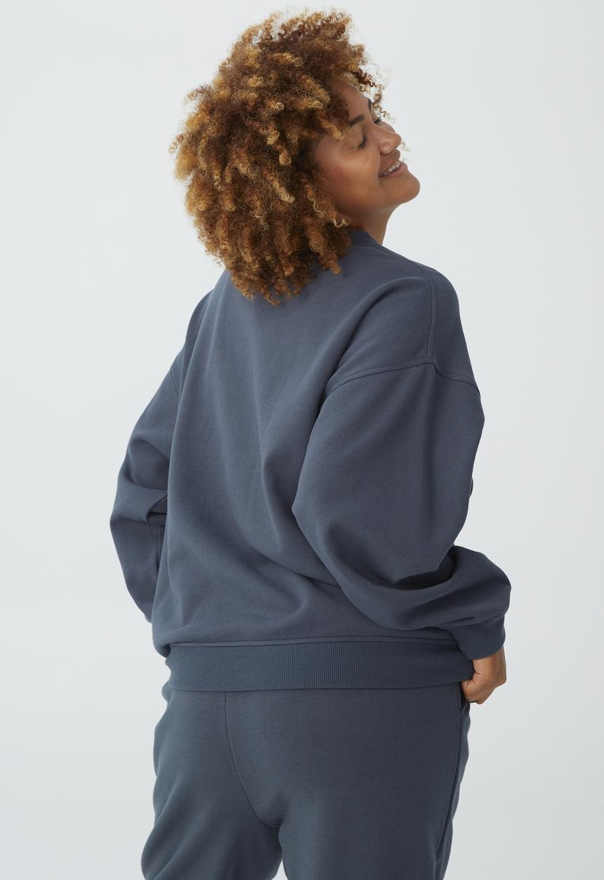 Cotton On - Curve classic crew sweatshirt - washed navy