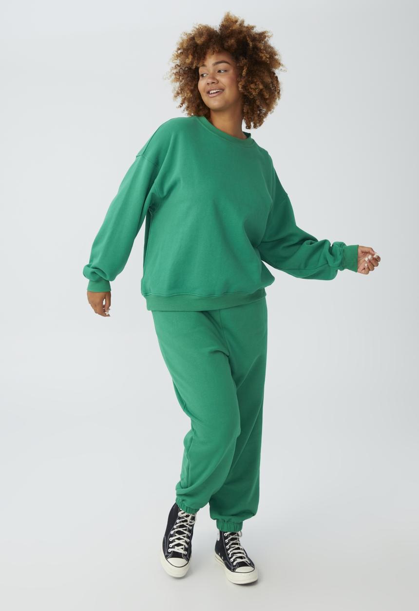 Cotton On - Curve classic crew sweatshirt - vintage green