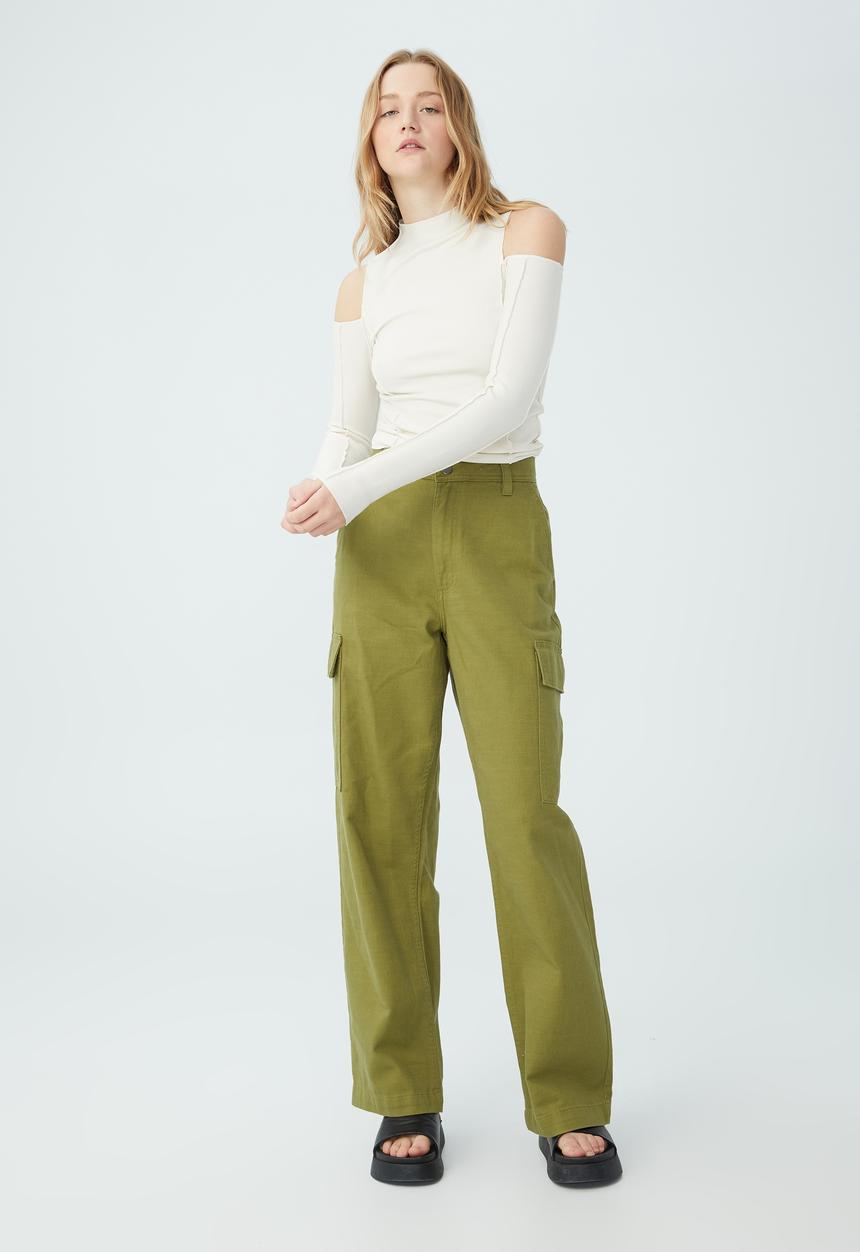 Cotton On - Natalia cut out shoulder long sleeve top - cloud white
