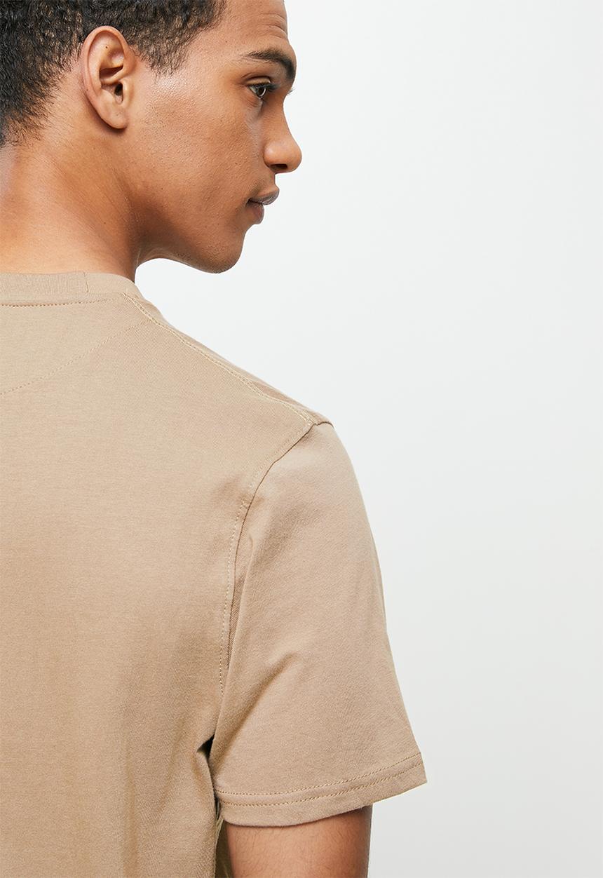 Jonathan D - Men's branded crew neck T-shirt regular fit - taupe
