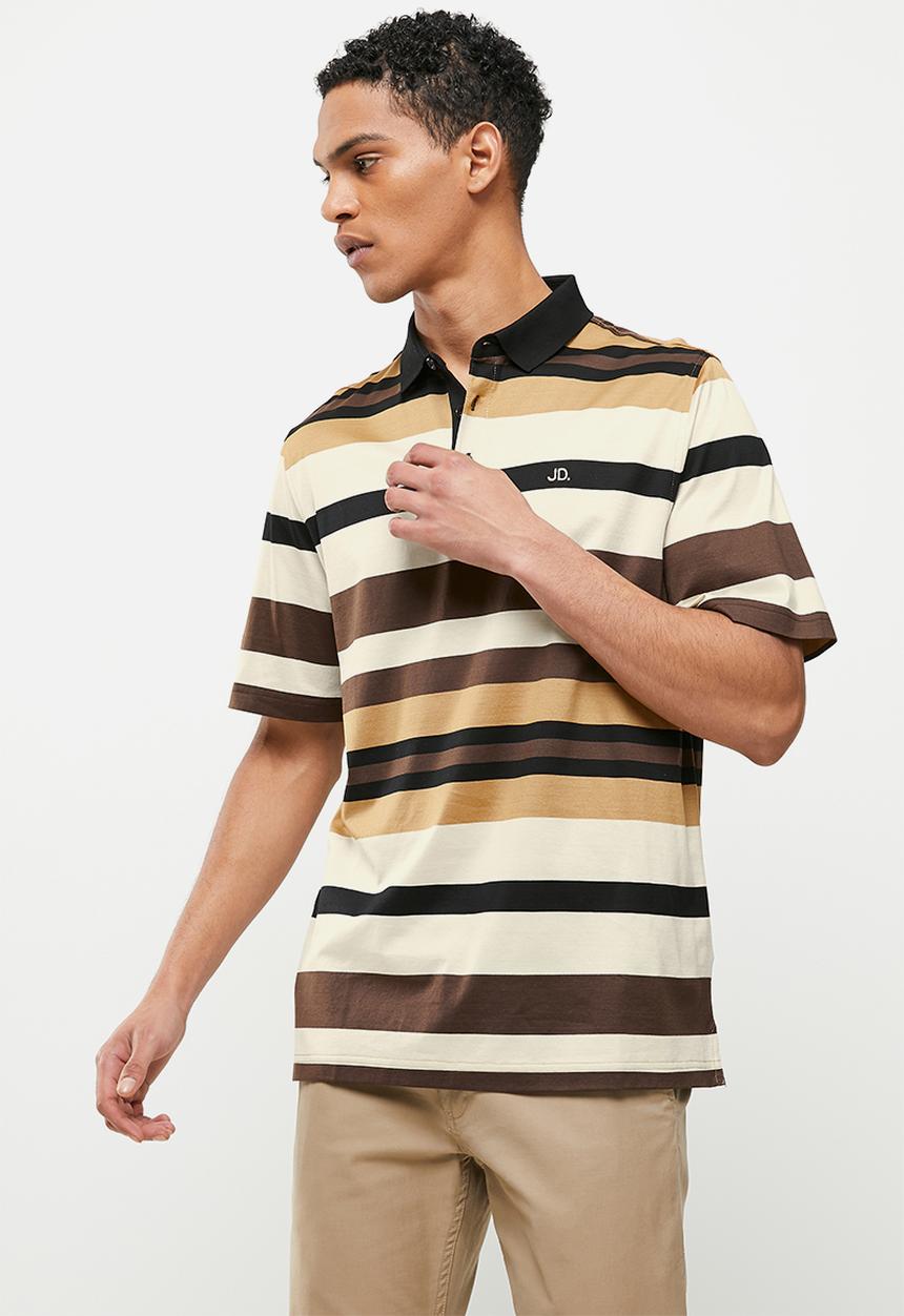 Jonathan D - Premium Double Mercerized Golfer - Stone/Browns
