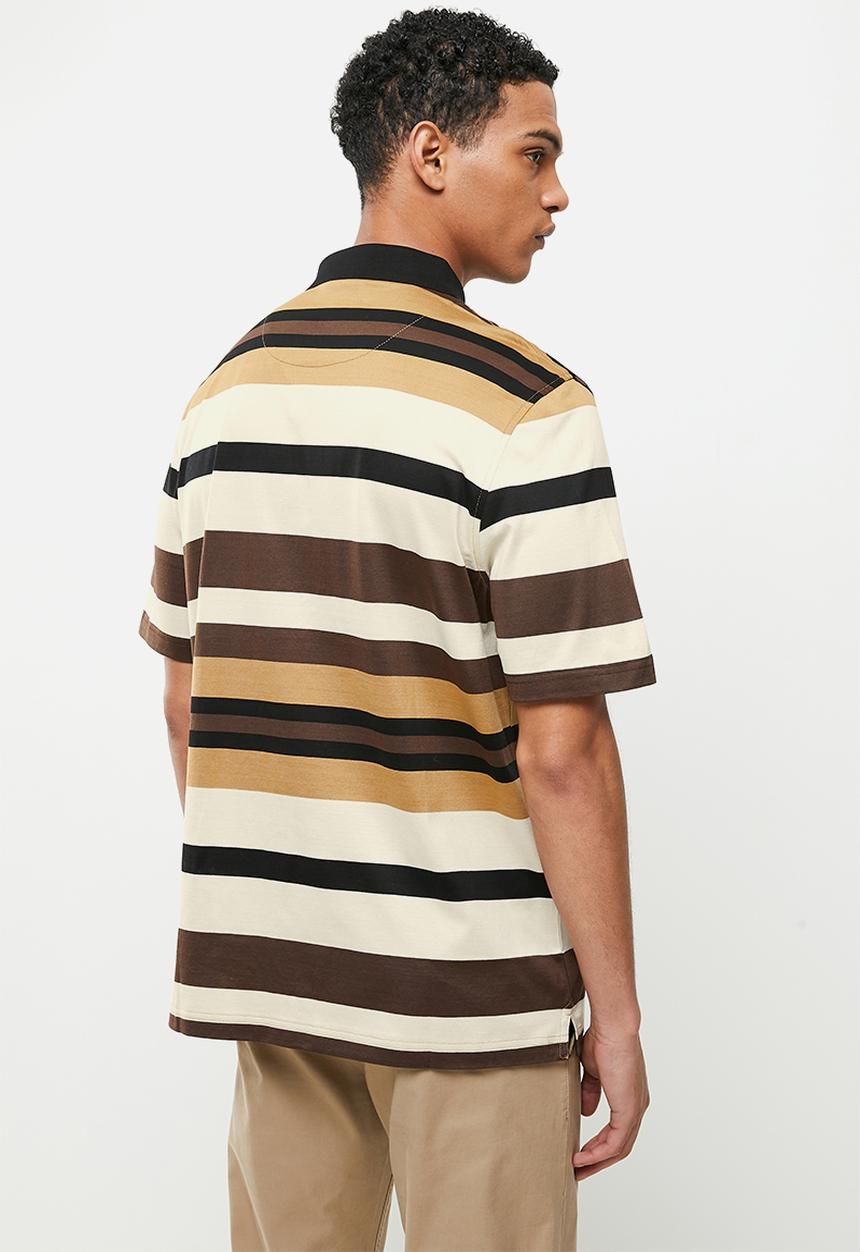 Jonathan D - Premium Double Mercerized Golfer - Stone/Browns