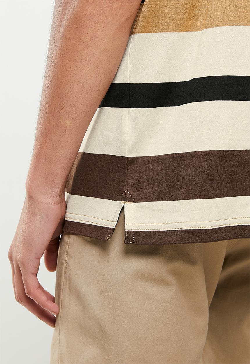 Jonathan D - Premium Double Mercerized Golfer - Stone/Browns
