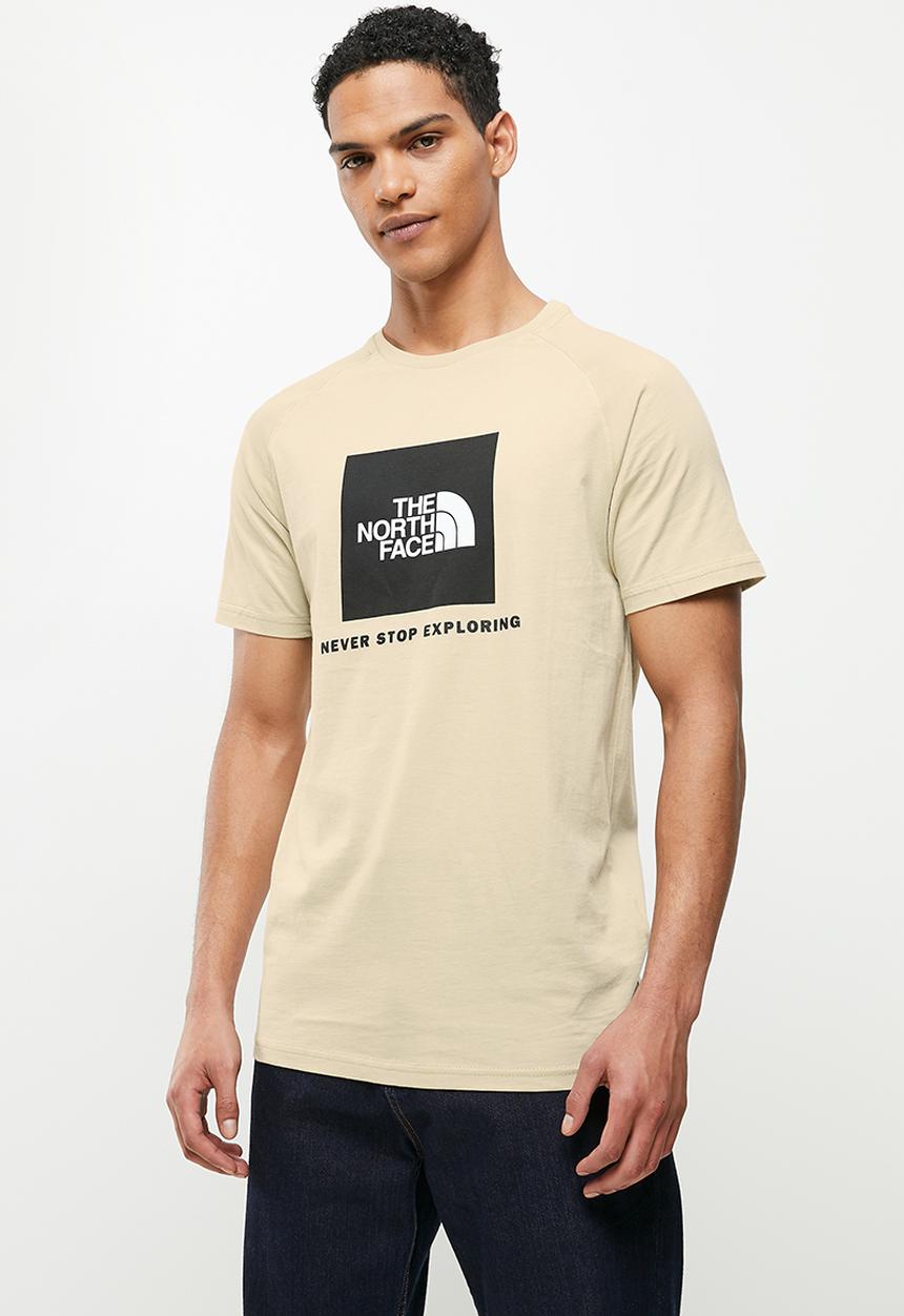 The North Face - M short sleeve raglan redbox tee - gravel