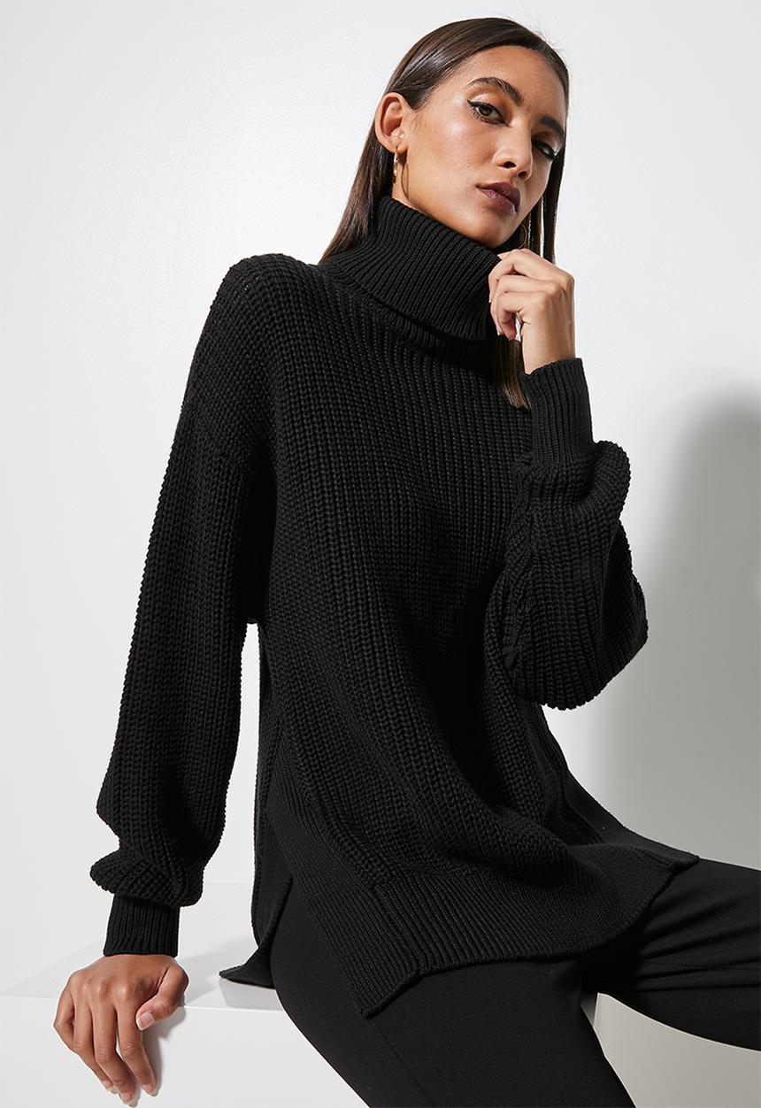 Superbalist - Cotton blend light weight tunic - black