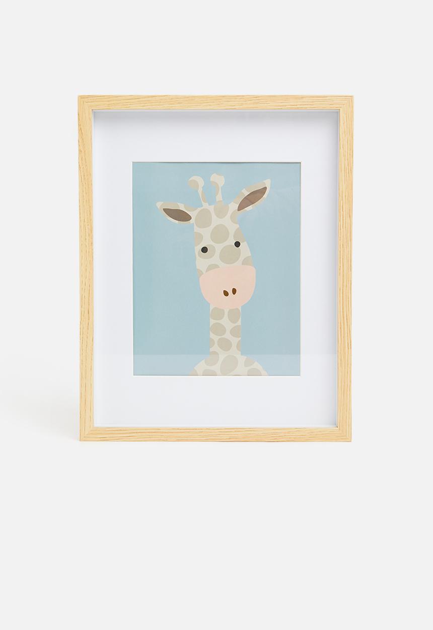 H&S - Picture frame with giraffe image
