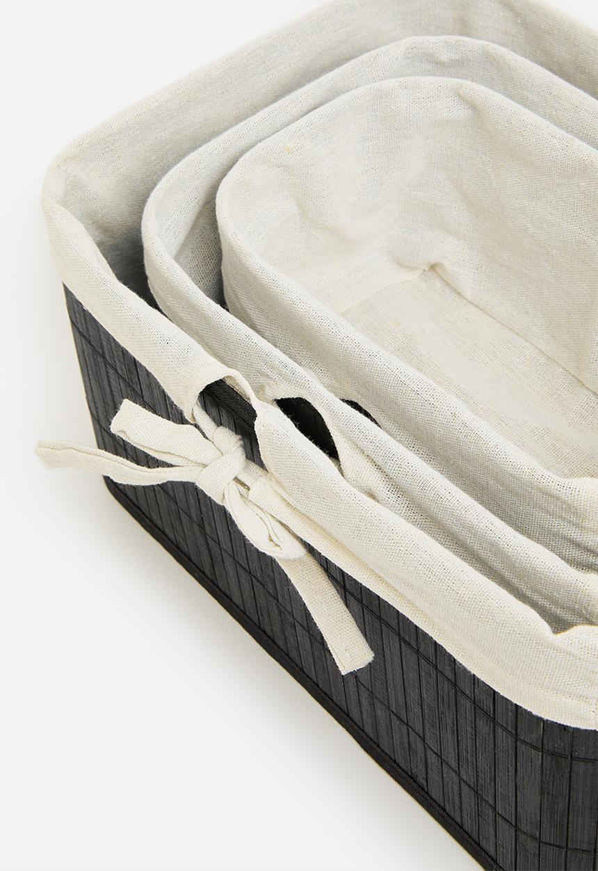 Storage Solutions - Bamboo basket set of 3