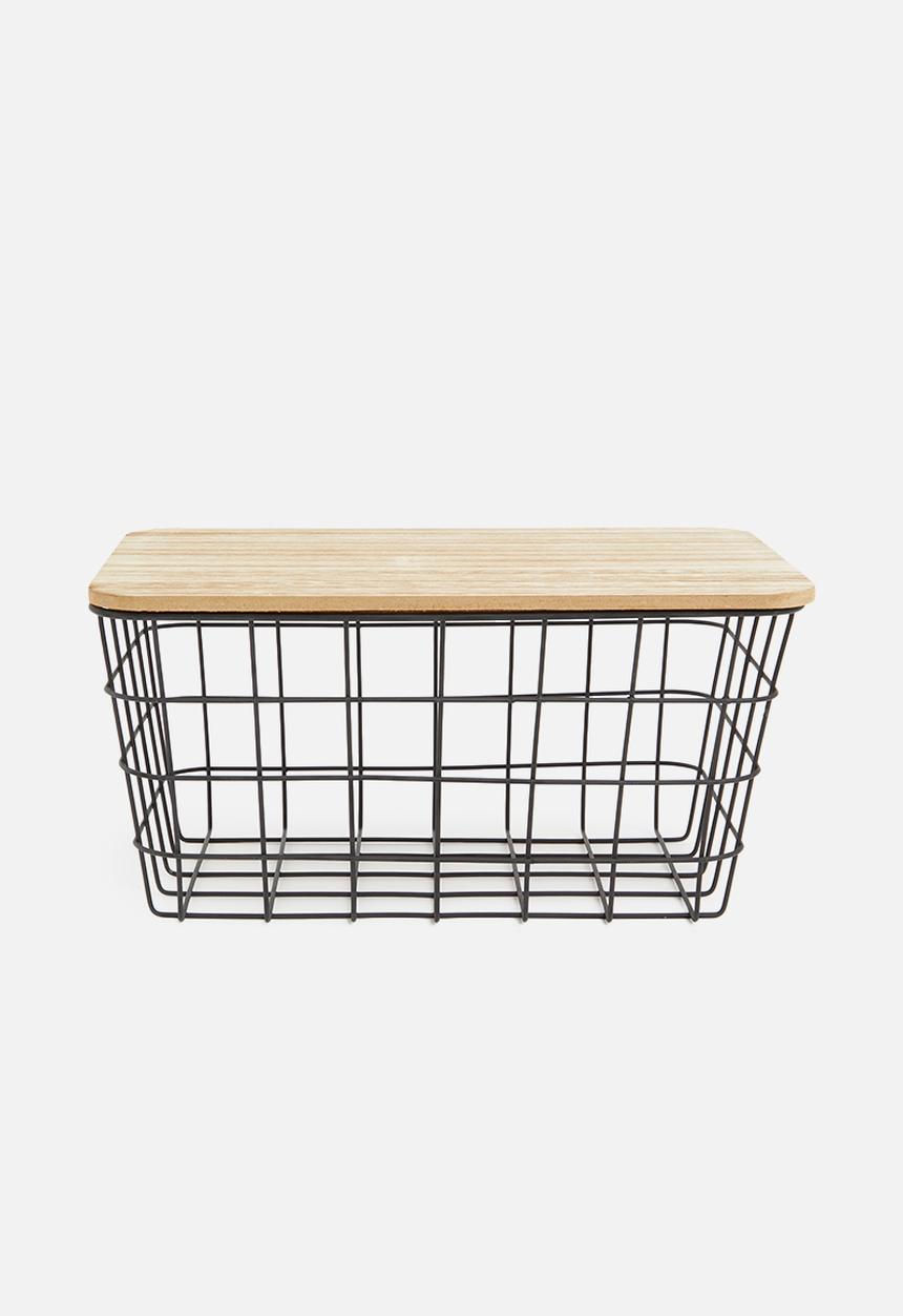 Storage Solutions - Metal basket with lid 