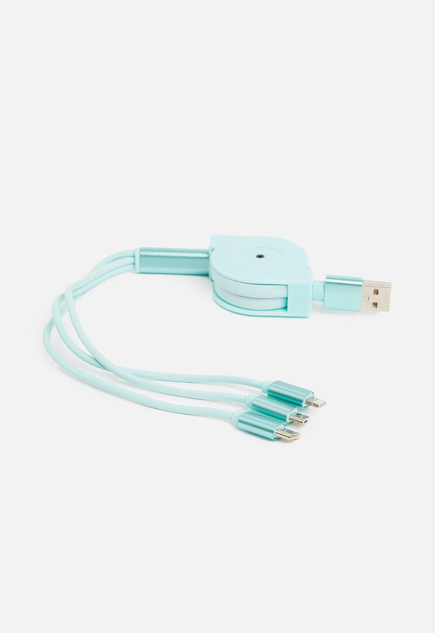 H&S - Usb charging cable 3in1 - green