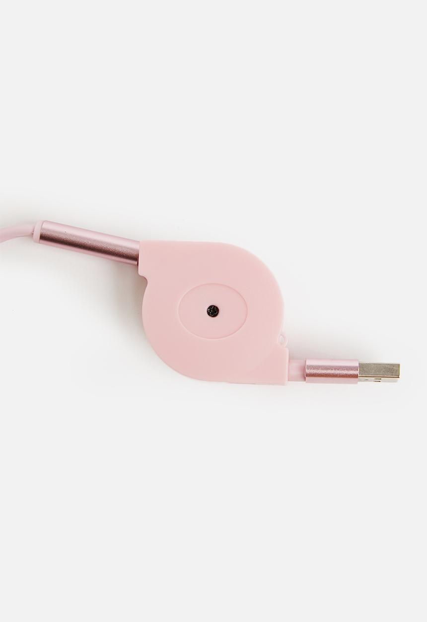 H&S - Usb charging cable 3in1 - pink