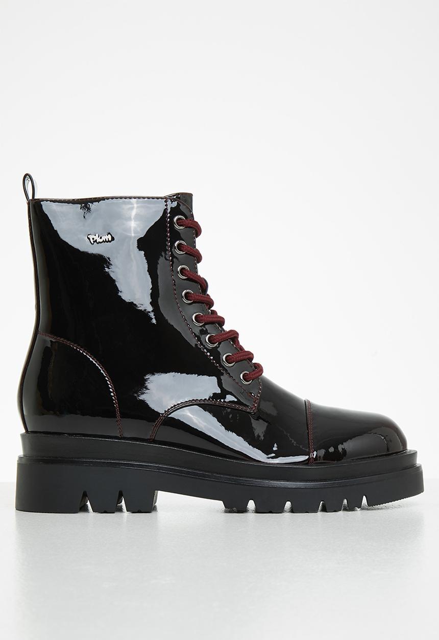Plum - Wickley lace-up ankle boot - wine