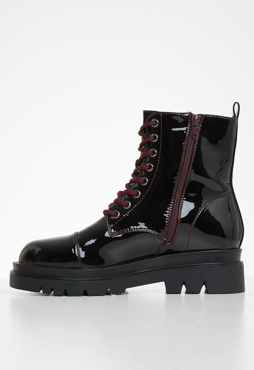 Plum - Wickley lace-up ankle boot - wine