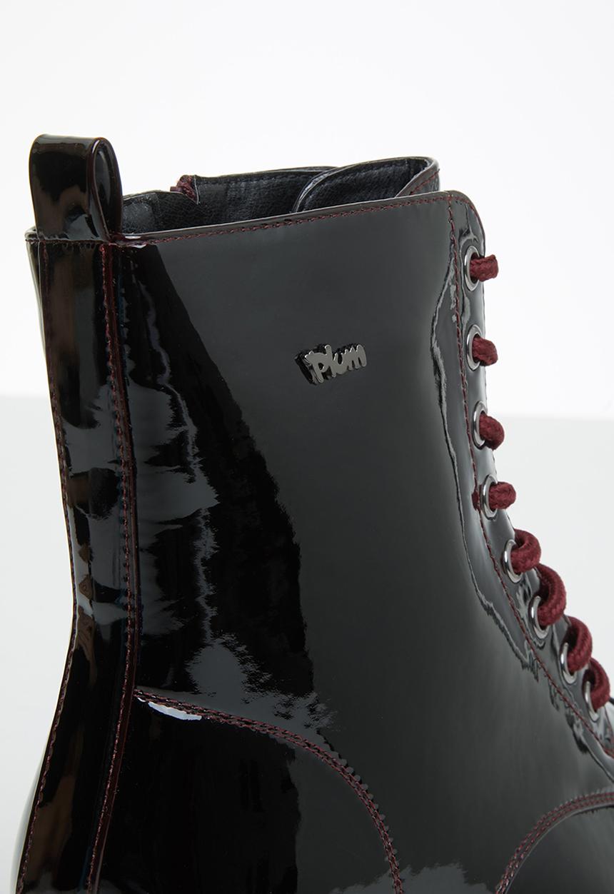 Plum - Wickley lace-up ankle boot - wine