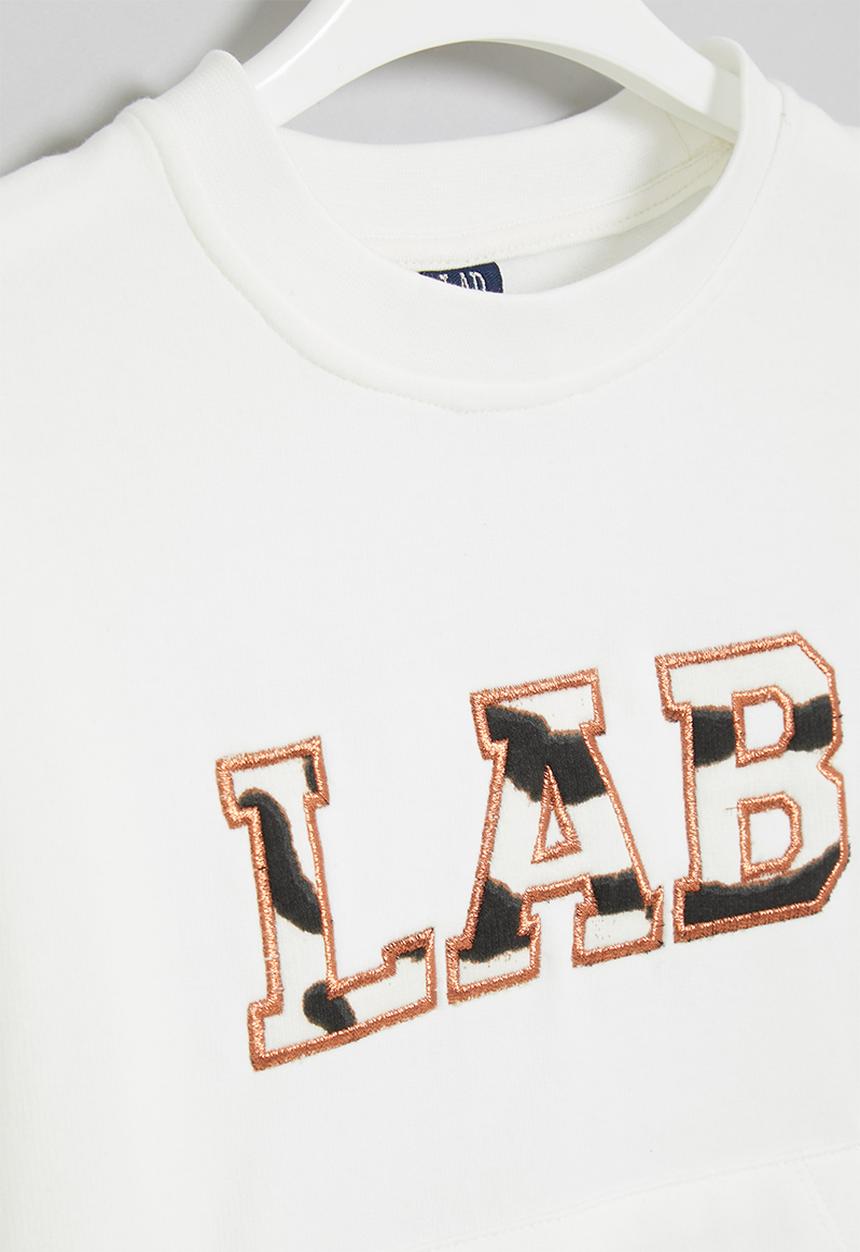 LAB - Lab logo sweater - white