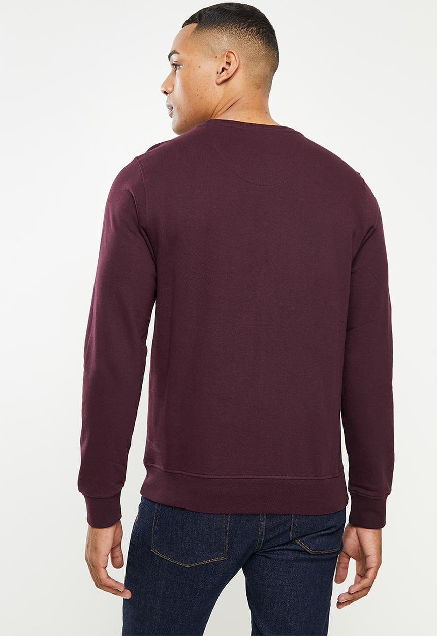 S.P.C.C - Micah regular fit crew neck sweat  - damson