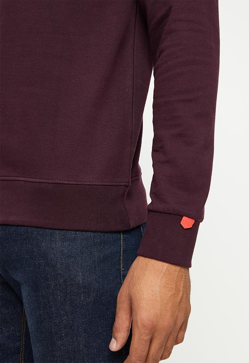 S.P.C.C - Micah regular fit crew neck sweat  - damson