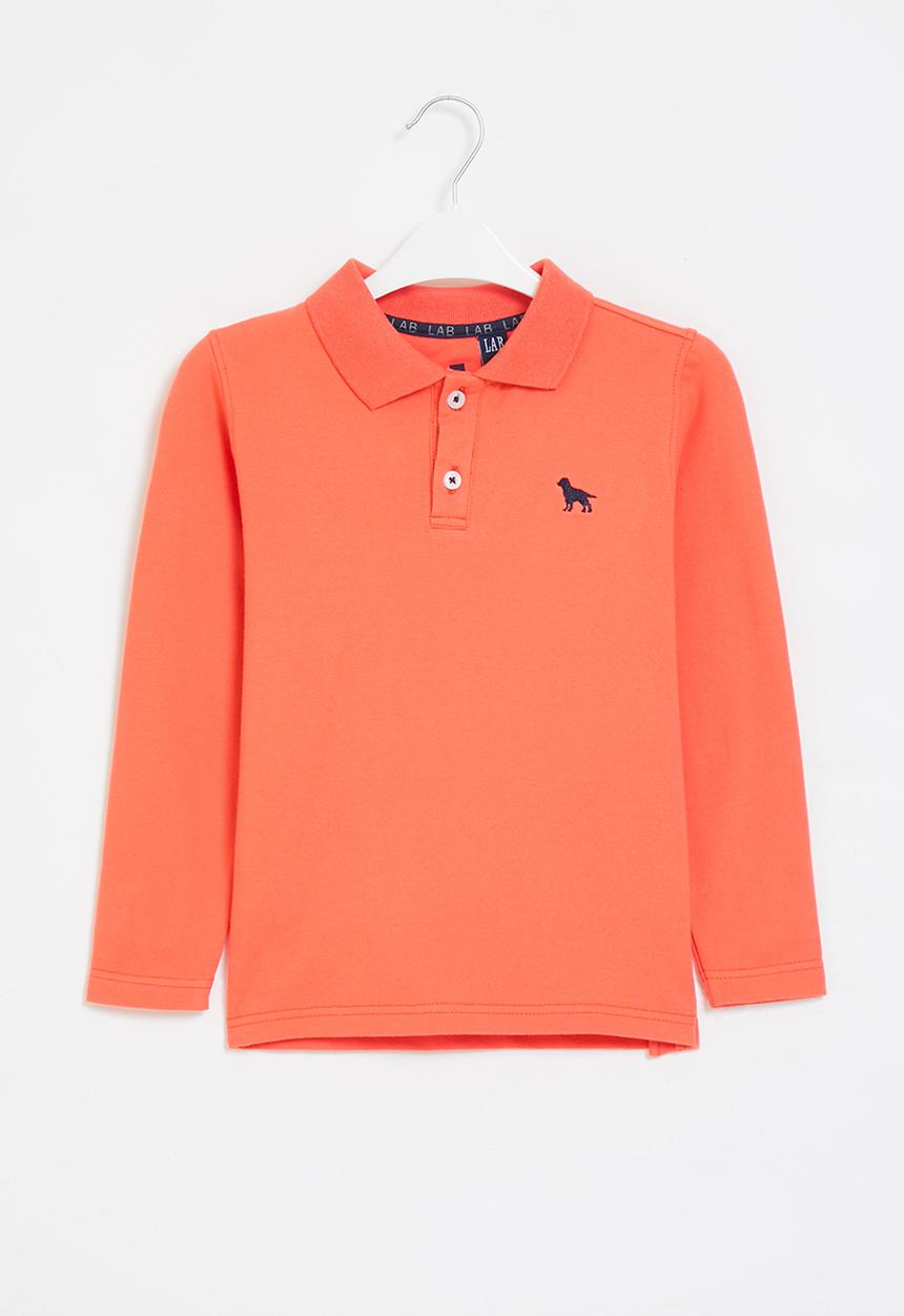 LAB - Long sleeve golfer tee - coral