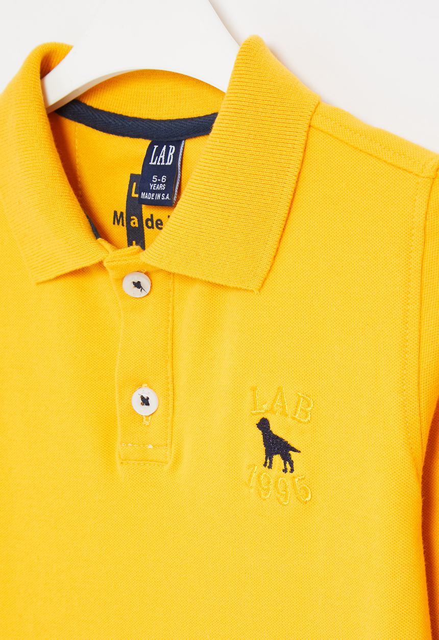 LAB - Long sleeve golfer tee - yellow