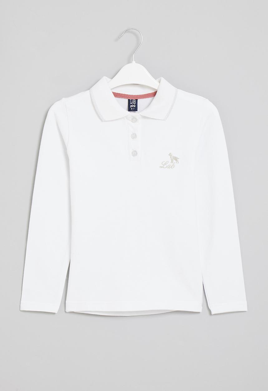LAB - Long sleeve golfer tee - white