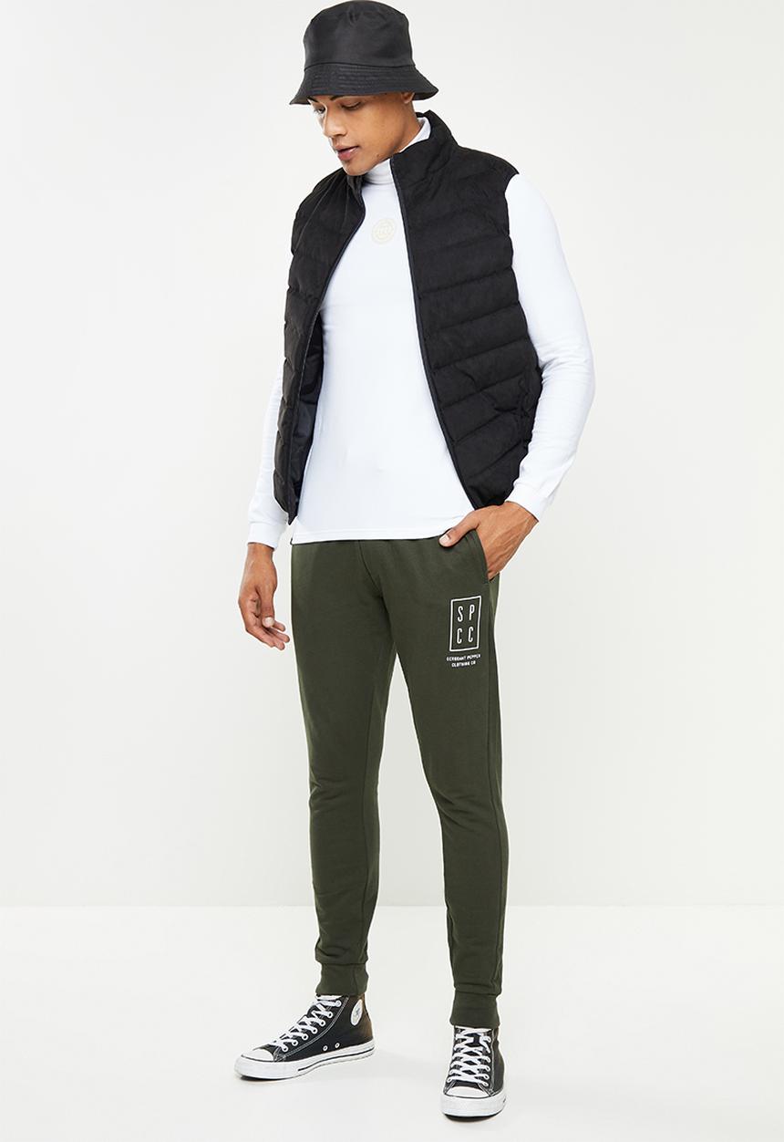 S.P.C.C - Evans slimline fit long sleeve polar neck top  - optical white