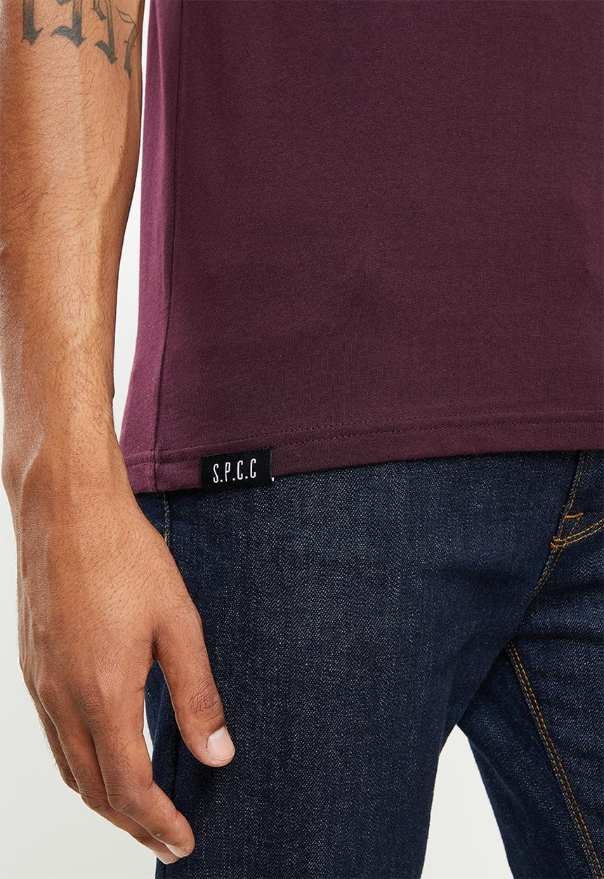 S.P.C.C - Terron regular fit straight hem tee  - damson