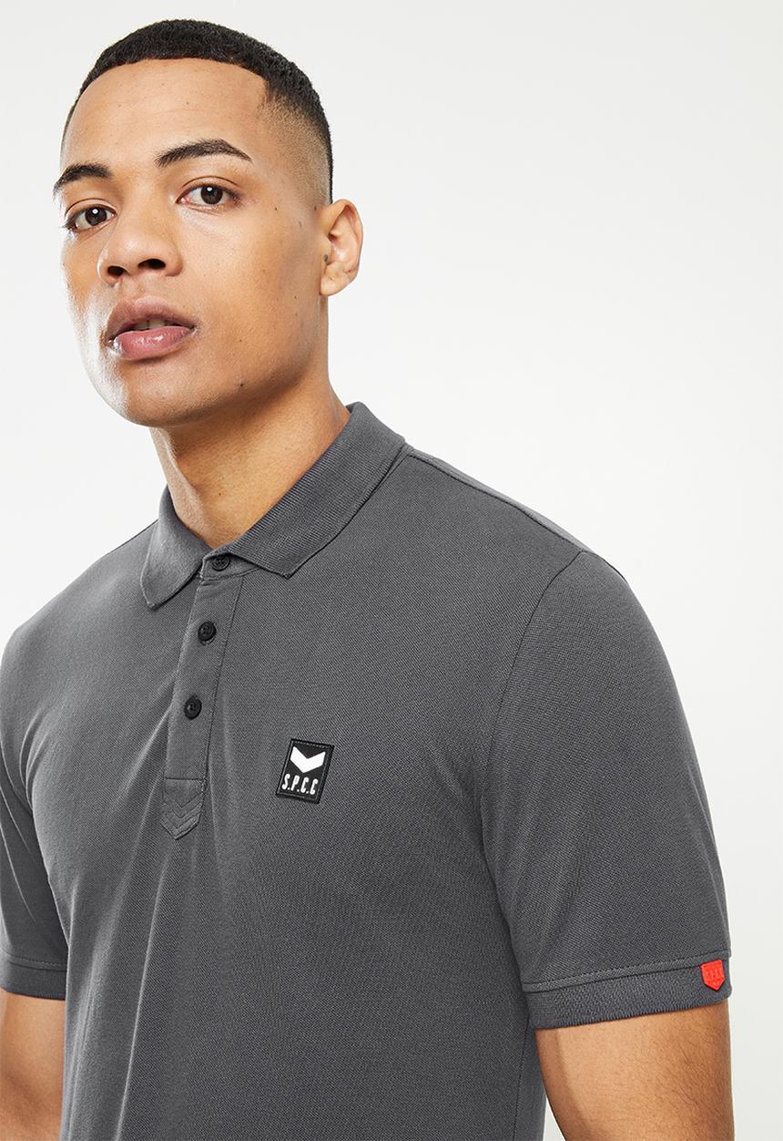 S.P.C.C - Cayenne slimline fit side slit straight hem golfer - charcoal