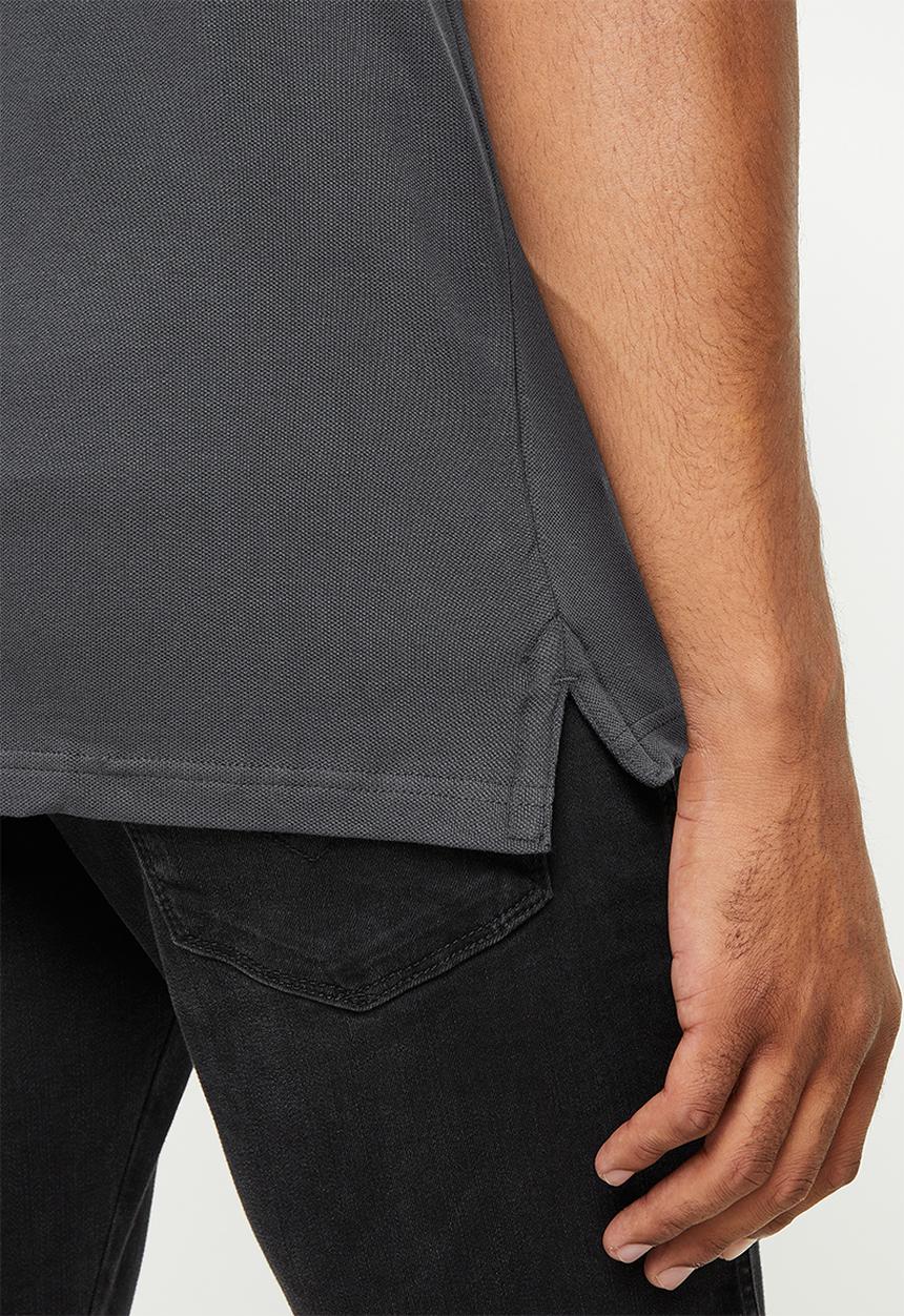 S.P.C.C - Cayenne slimline fit side slit straight hem golfer - charcoal