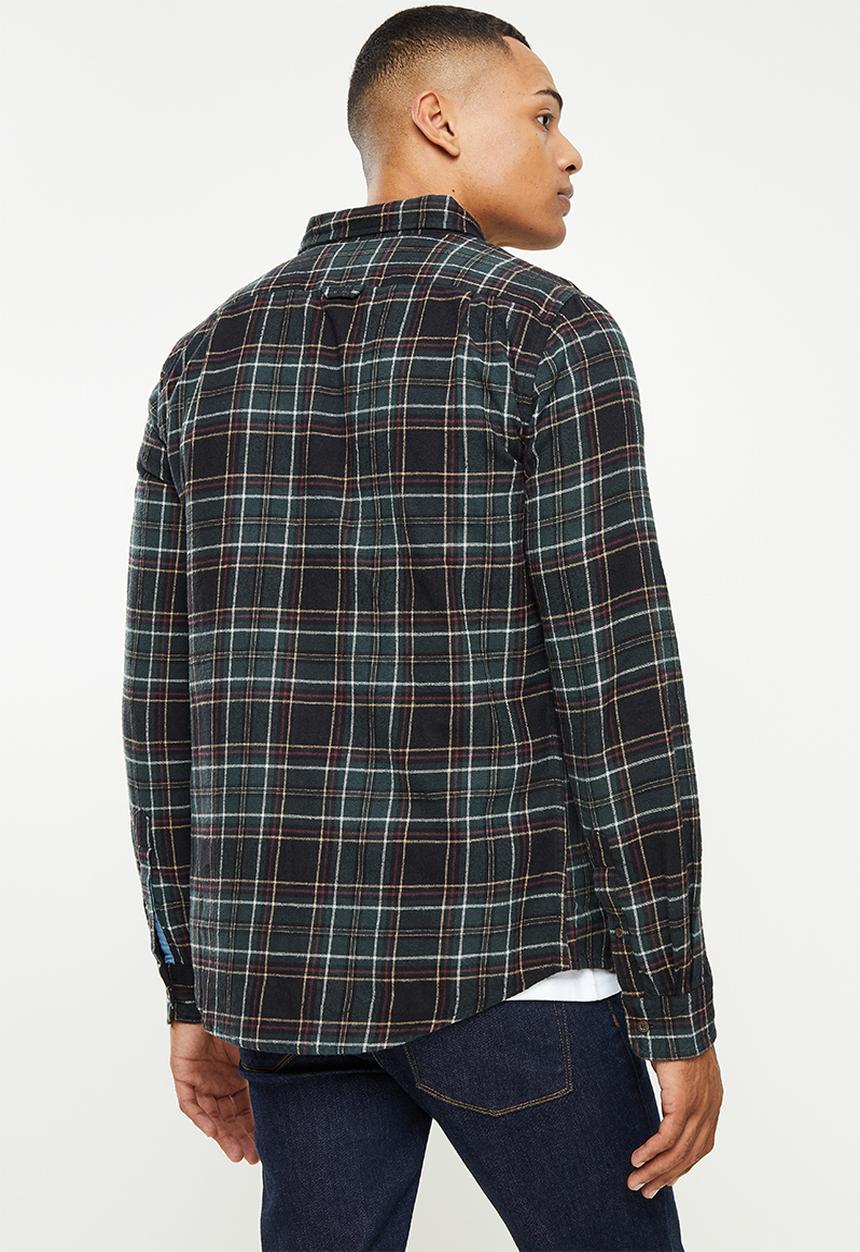 Superdry. - Heritage lumberjack shirt - kilburn check rifle green