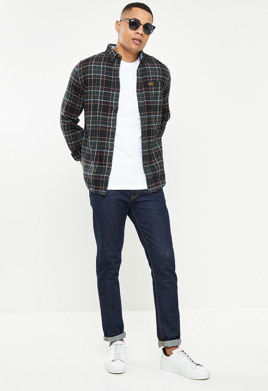 Superdry. - Heritage lumberjack shirt - kilburn check rifle green