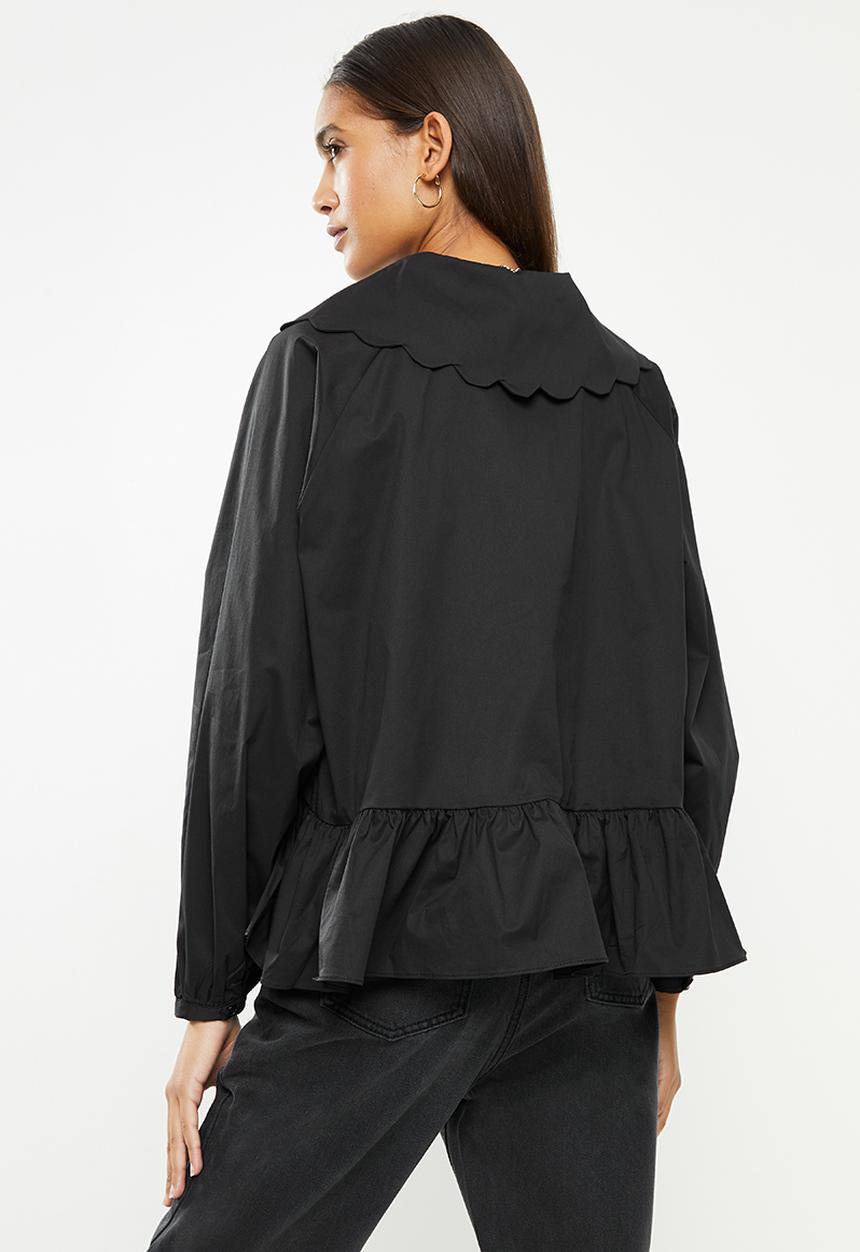 Glamorous - Oversized tiered blouse - black