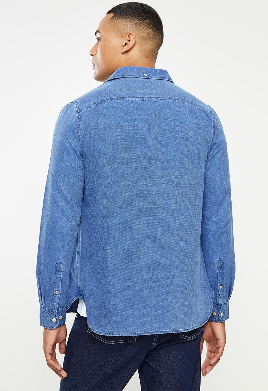 Superdry. - Workwear indigo shirt - blue 
