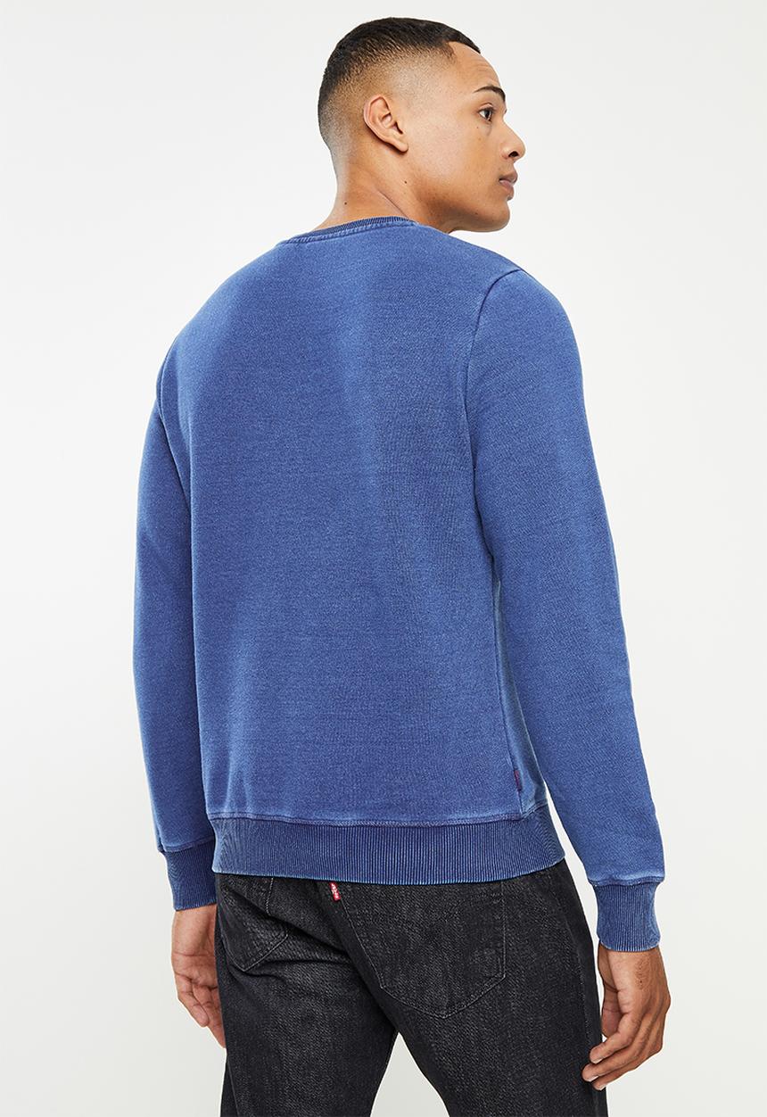Superdry. - Vintage logo emb crew - navy 