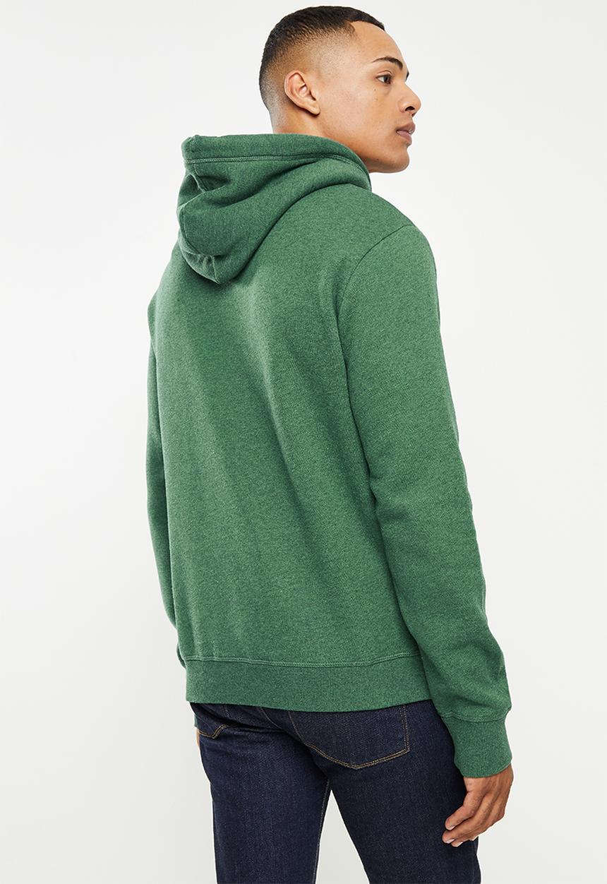 Superdry. - Vintage logo emb hood - green 