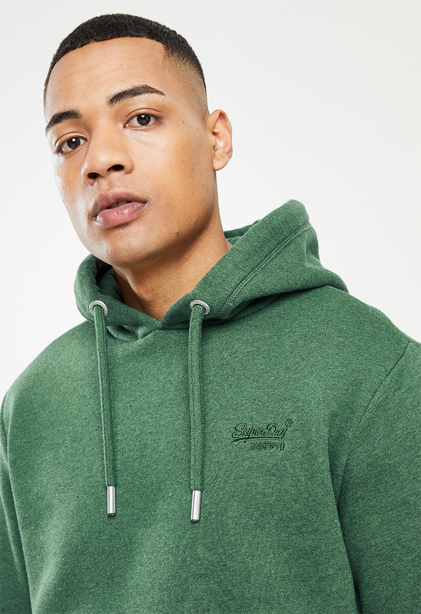 Superdry. - Vintage logo emb hood - green 