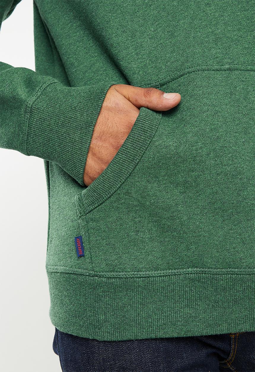 Superdry. - Vintage logo emb hood - green 