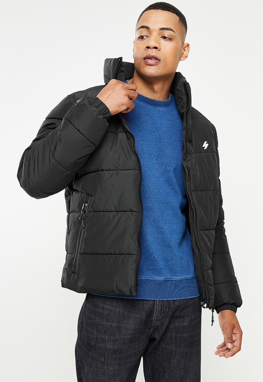 Superdry. - Non hooded sports puffer - black