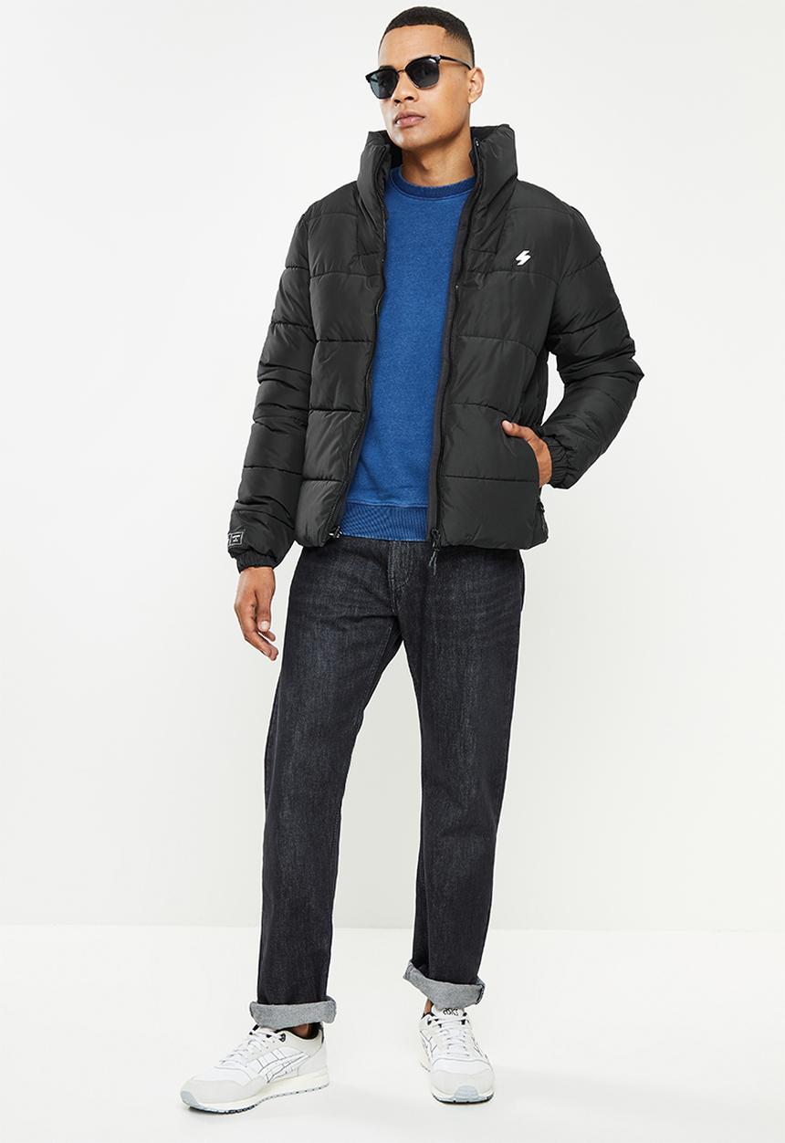 Superdry. - Non hooded sports puffer - black