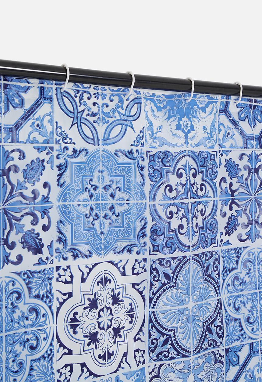 Bathroom Solutions - Shower curtain morocco - blue
