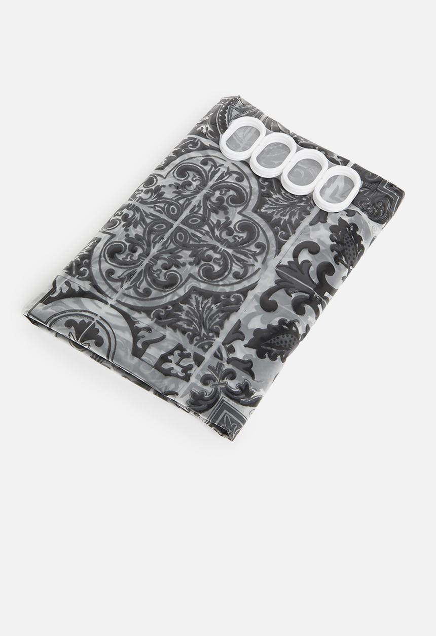 Bathroom Solutions - Shower curtain morocco - black