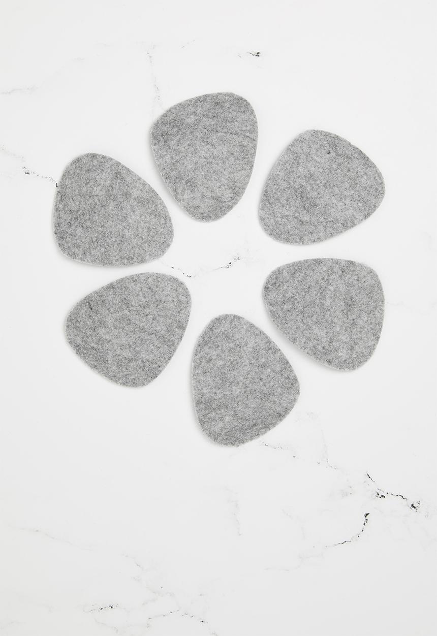 The Joinery - Felt coaster set of 6 pebble - grey