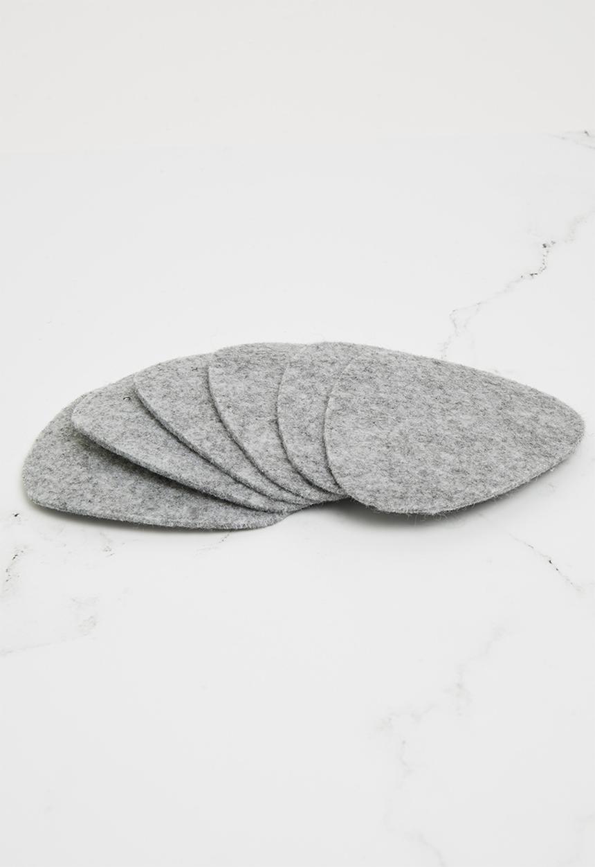 The Joinery - Felt coaster set of 6 pebble - grey