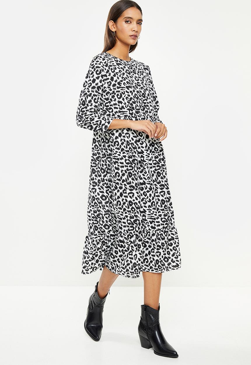 Glamorous - Leopard print dress - black & white 