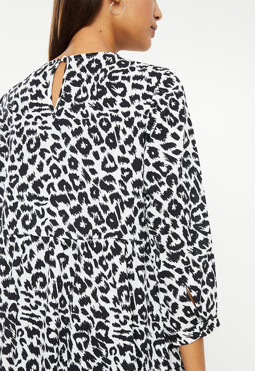 Glamorous - Leopard print dress - black & white 