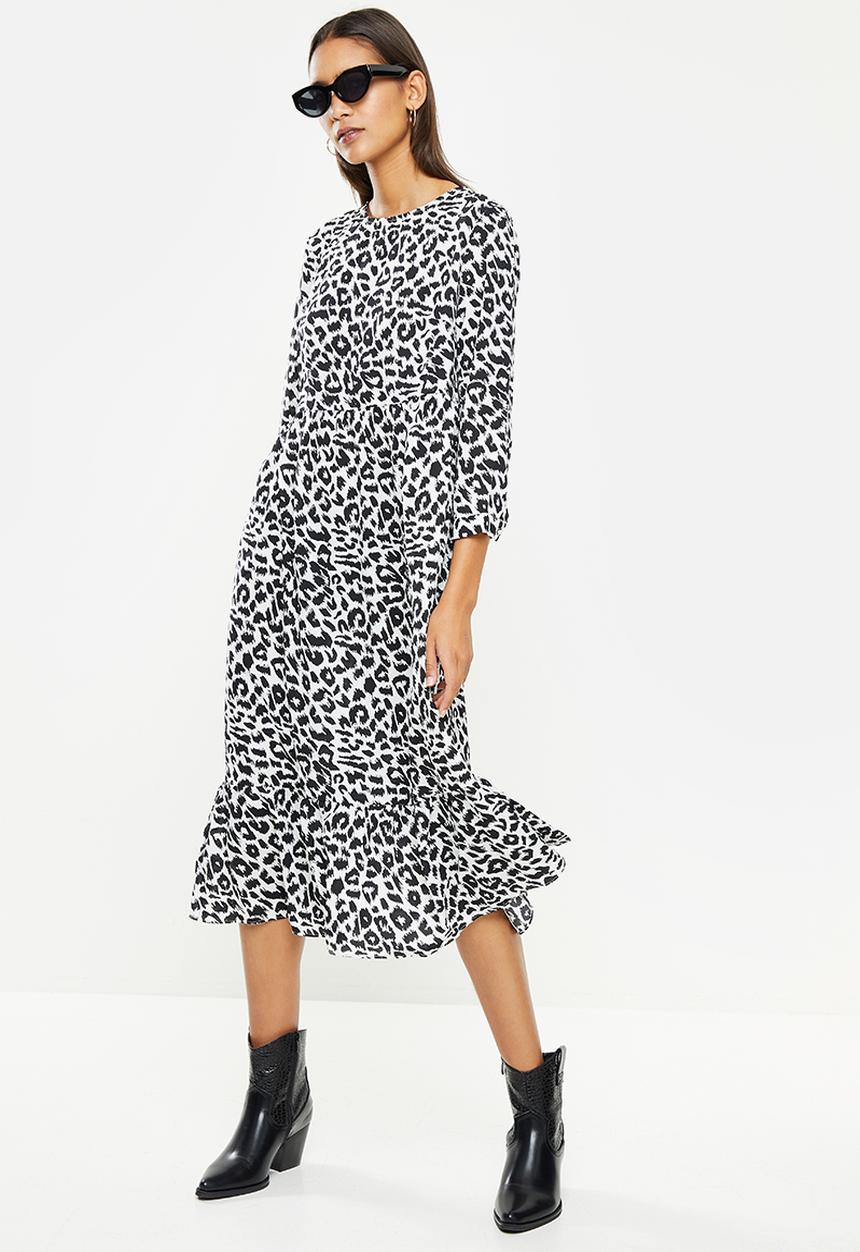 Glamorous - Leopard print dress - black & white 