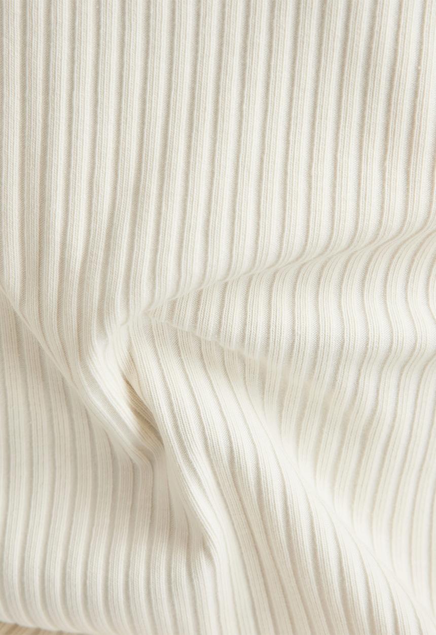 G-STAR - Slim rib 2.0 long sleeve - papyrus