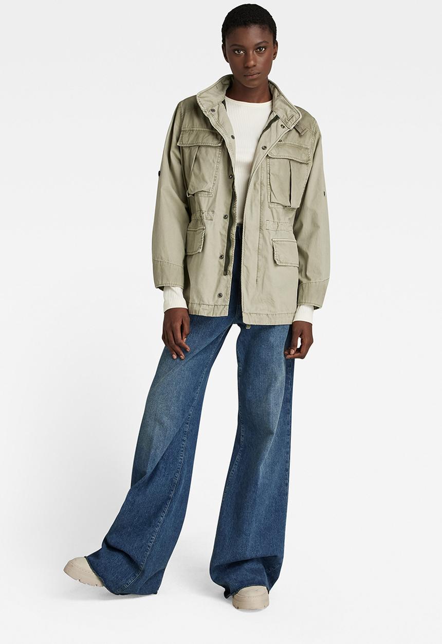 G-STAR - Slim rib 2.0 long sleeve - papyrus