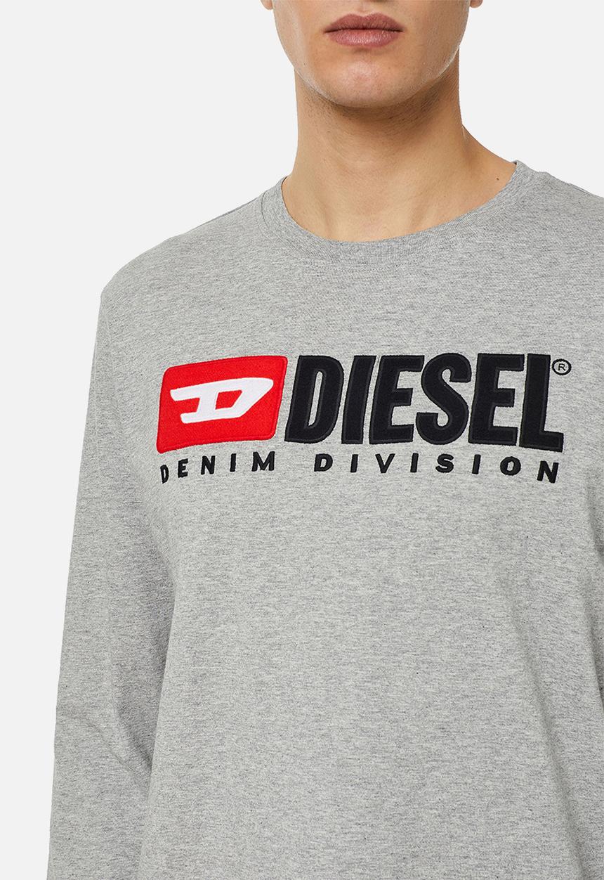Diesel  - T-just-long sleeve-div tee - grey melange