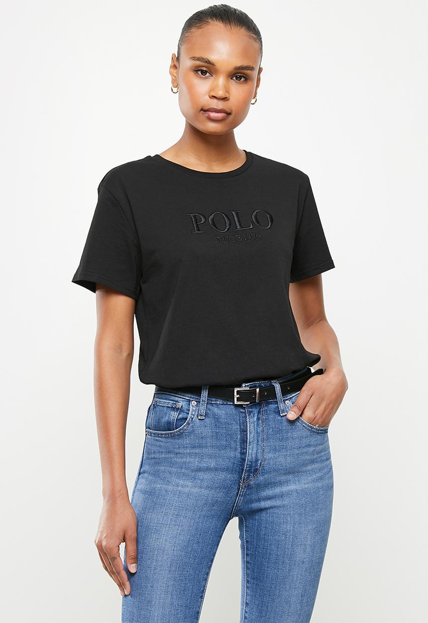 POLO - Wmn short sleeve logo tee - black